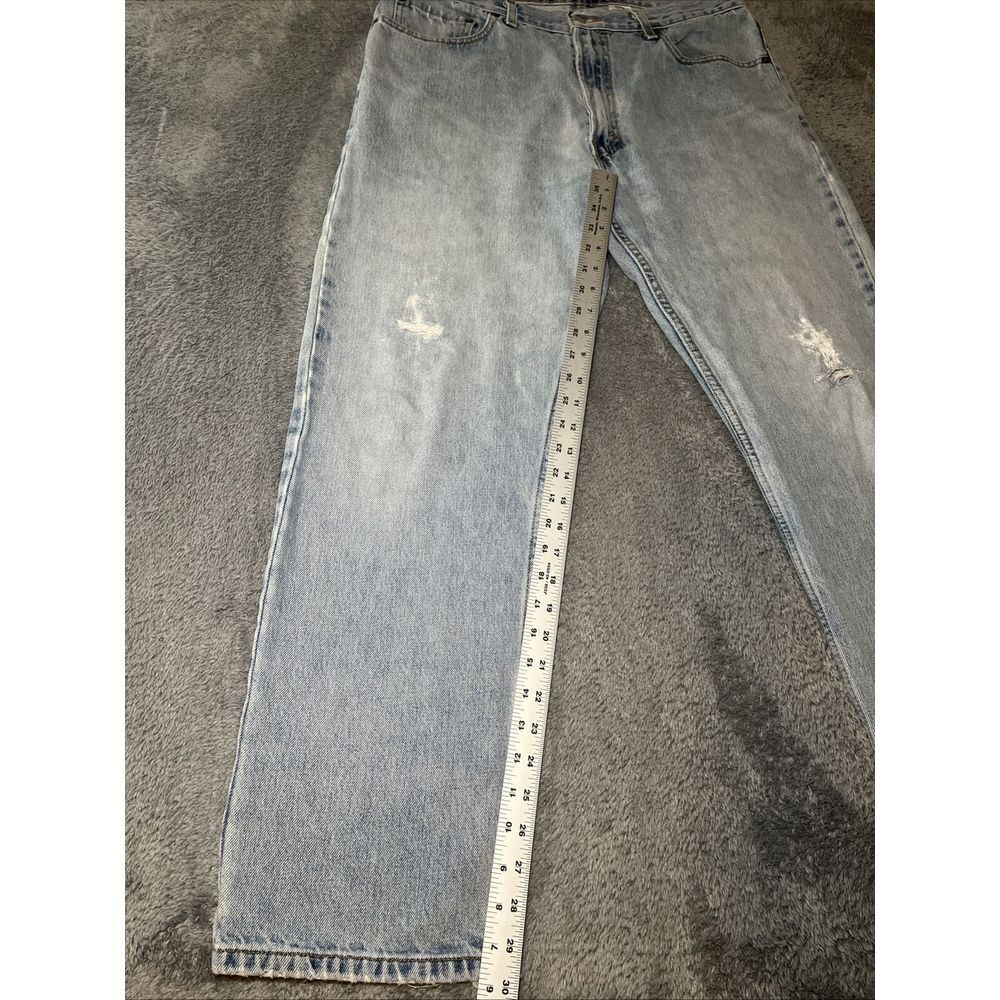 Levi's Regular Fit 505 Mens SZ W36 L30 Denim Jeans Light Blue Wash Straight Fit - Picture 5 of 12